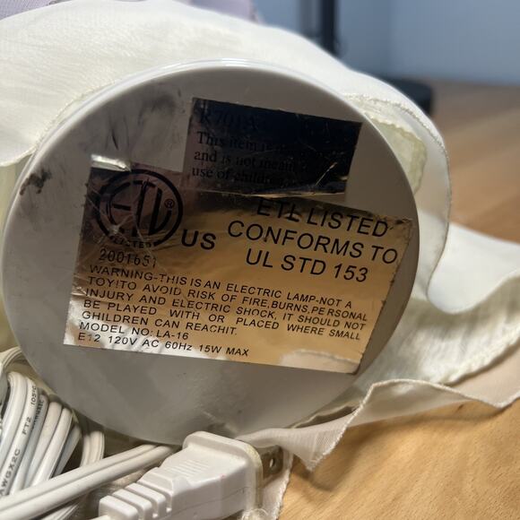 Vtg Show-stoppers Porcelain Fairy Lamp Collector Wings Roses Woodland - 16” Tall - Picture 11 of 13